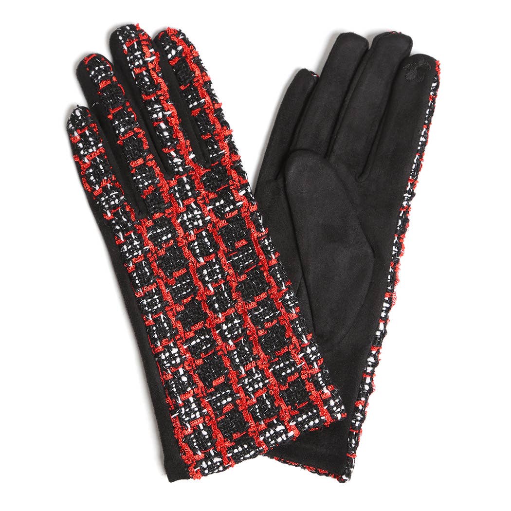 12 VERSCHILLENDE KLEUREN Touch-handschoenen met tweedpatroon voor dames voor groothandel op Faire3