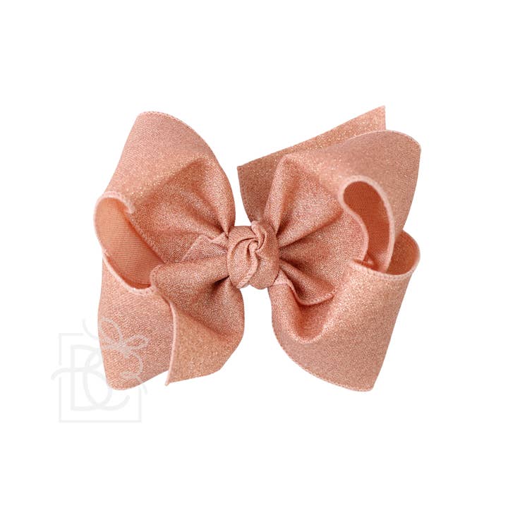 Beyond Creations, LLC - Wholesale Hair bow – Kids - GLITTER METALLIC BOW ON CLIP64