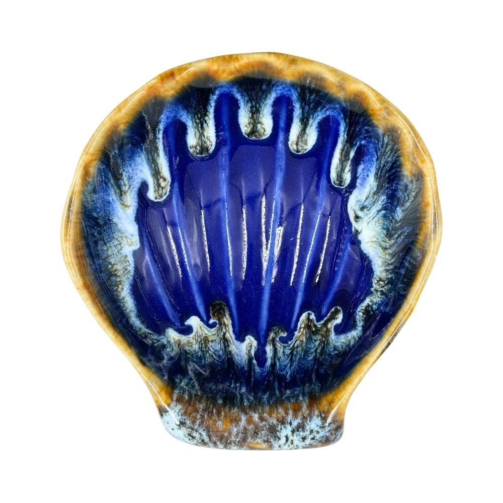 Earths Elements Wholesale - Wholesale Jewelry Dish - Ceramic Clam Shell Trinket Dish - Assorted3