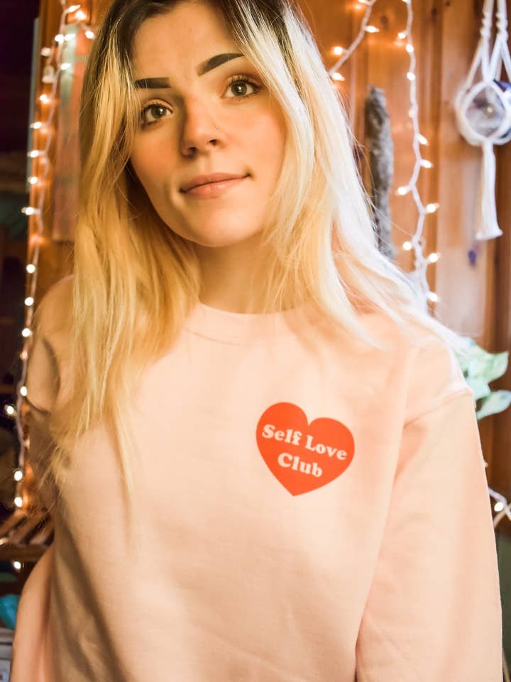 The Funnel Cake Tree - Wholesale Graphic Sweatshirt - Women's - Self Love Club Crewneck Pullover1