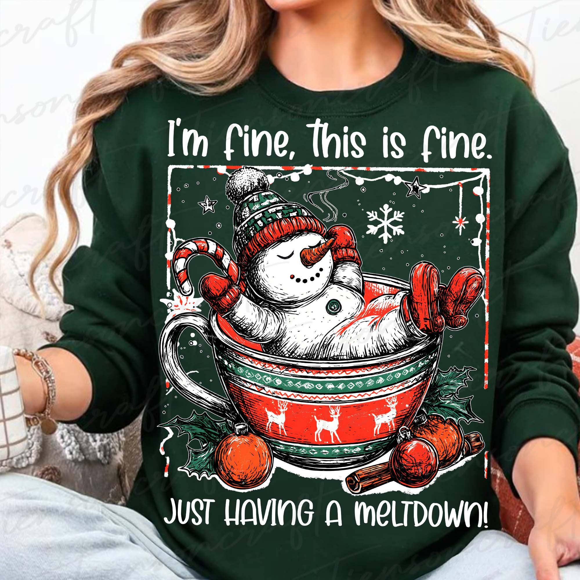 NVC Ecommerce LLC – Großhandel T-Shirt (Grafikdruck) – Damen – Lustiges Zitat Niedlicher Schneemann Weihnachts-Shirt, Xmas Sweatshirt