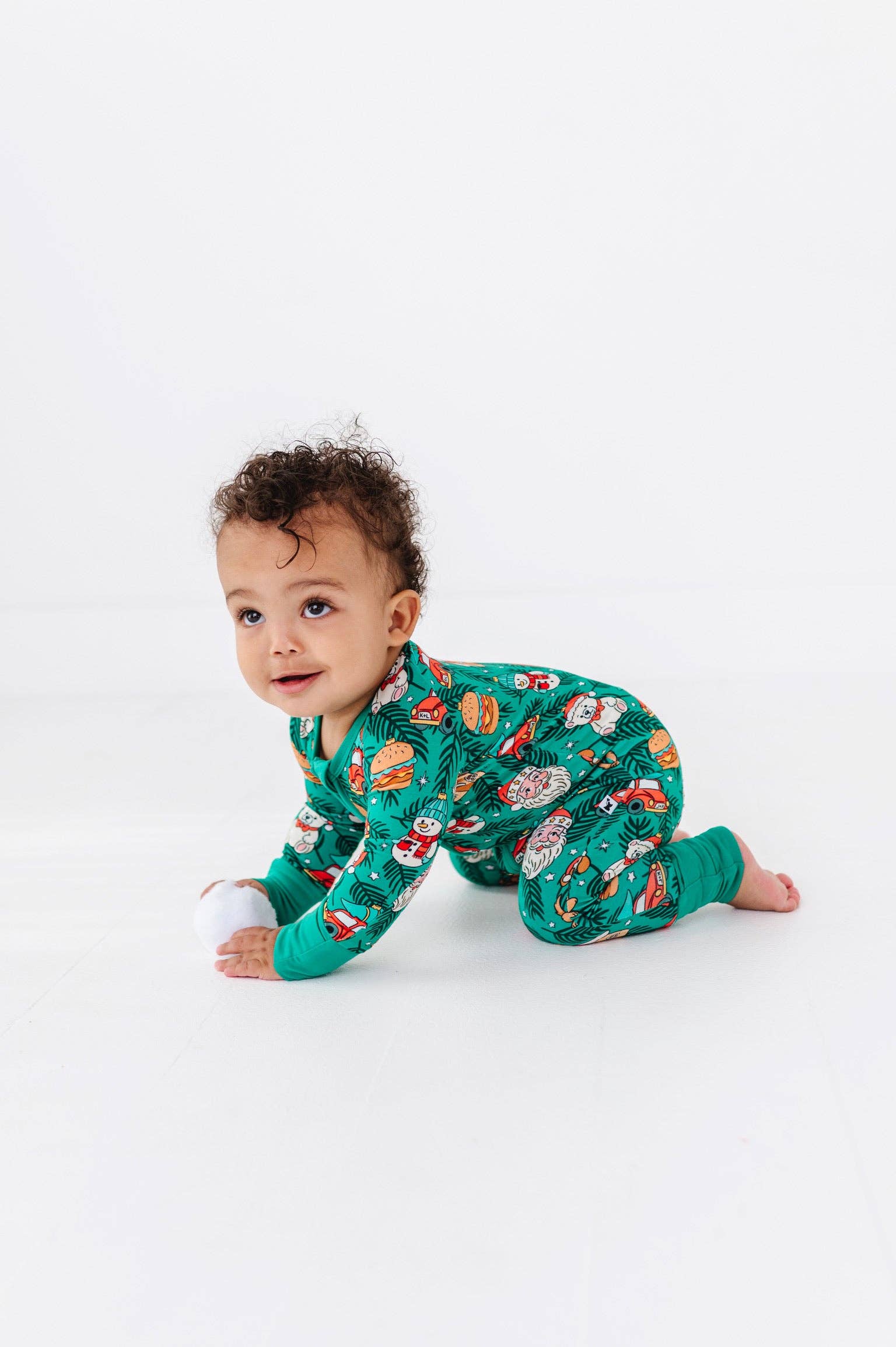 Kiki + Lulu - Vente Grenouillère – bébé - Deck The PJs Combinaison Convertible avec Pieds5