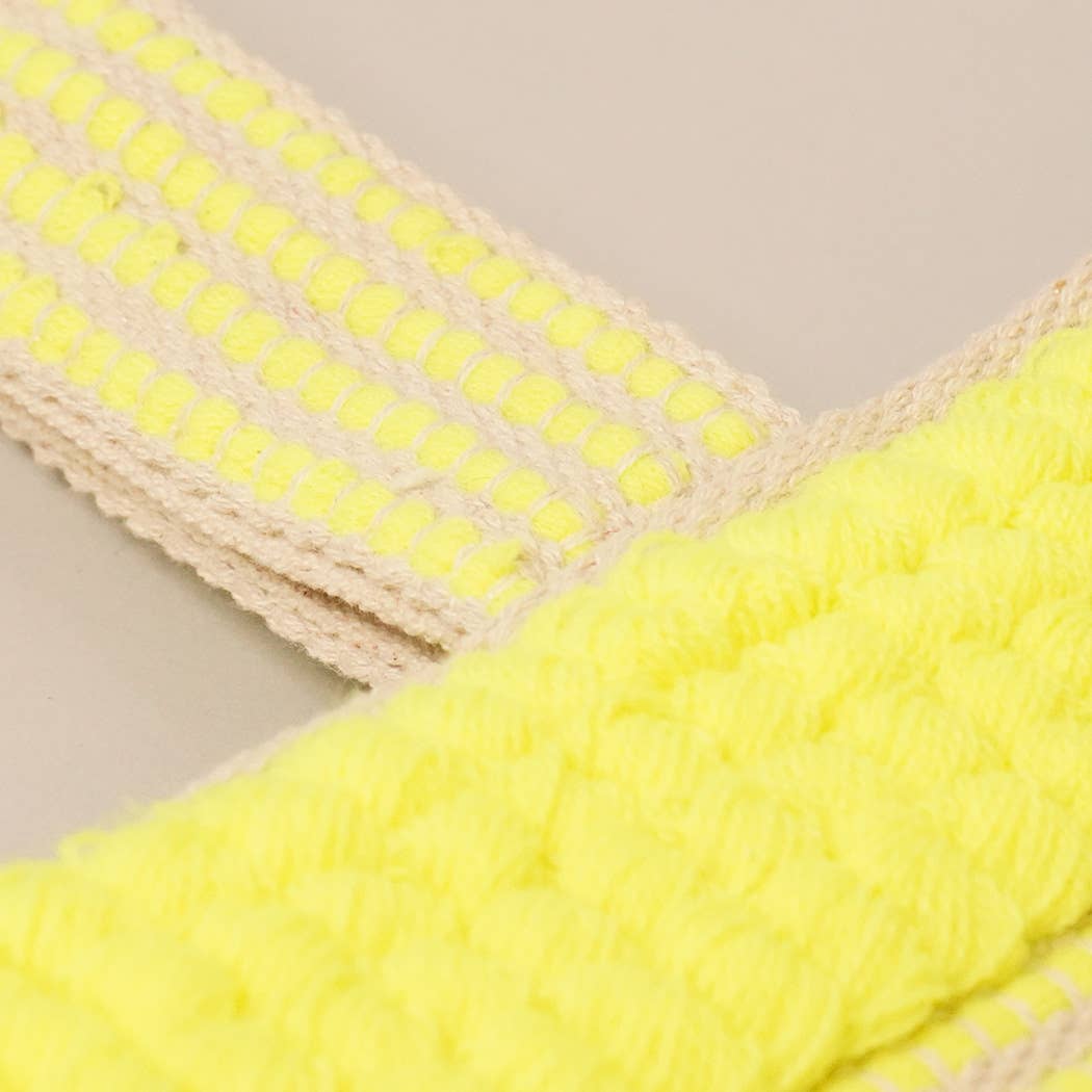 Fashion City - Vente Tote bag – femme - Sac cabas bohème tissé avec pompons et franges7