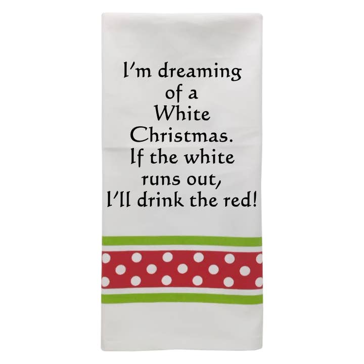 Wild Hare Designs - Wholesale Tea Towel - XP-103 I'm dreaming of white Christmas  CHRISTMAS TOWEL0