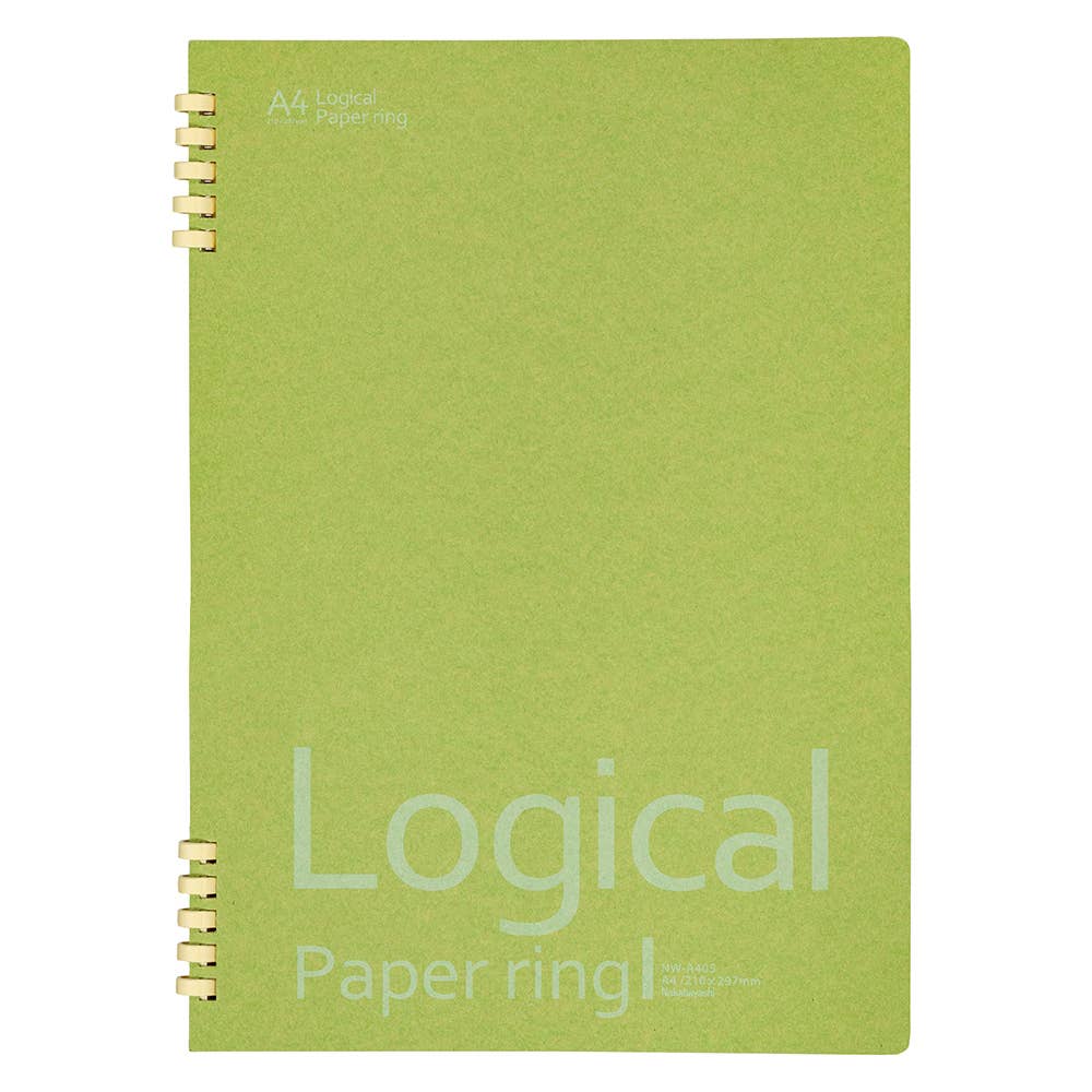 NAKABAYASHI Stationery - Wholesale Notebook - 100% Paper Ring Notebook A4-7mm Forest Blue/6mm Forest Green0