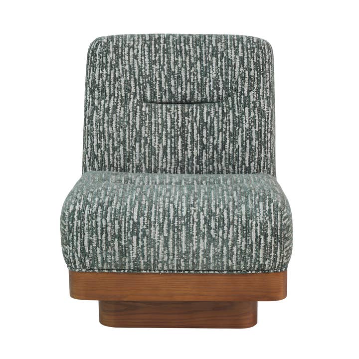 Accent Chair-Combe Accent Chair with with Walnut Swivel Base for wholesale by Acacia Home