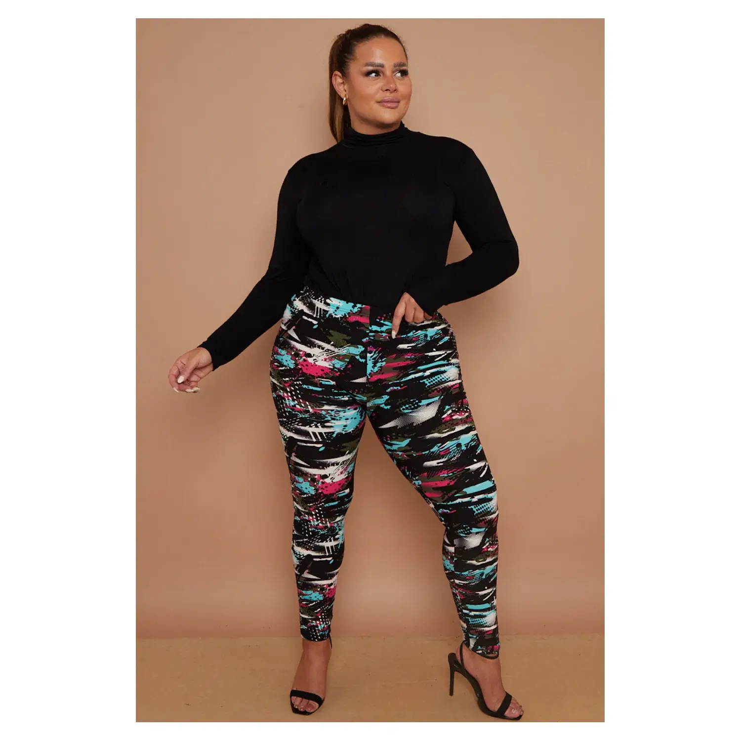 Superbia – wholesale Fashion leggings – Women's – Superbia Super Soft Leggings High Waist (Large Size 14-22)101