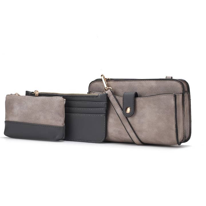 MKF Collection - Wholesale Crossbody Bag - Women's - Muriel Women Crossbody Bag with Card holder and Small Pouch3