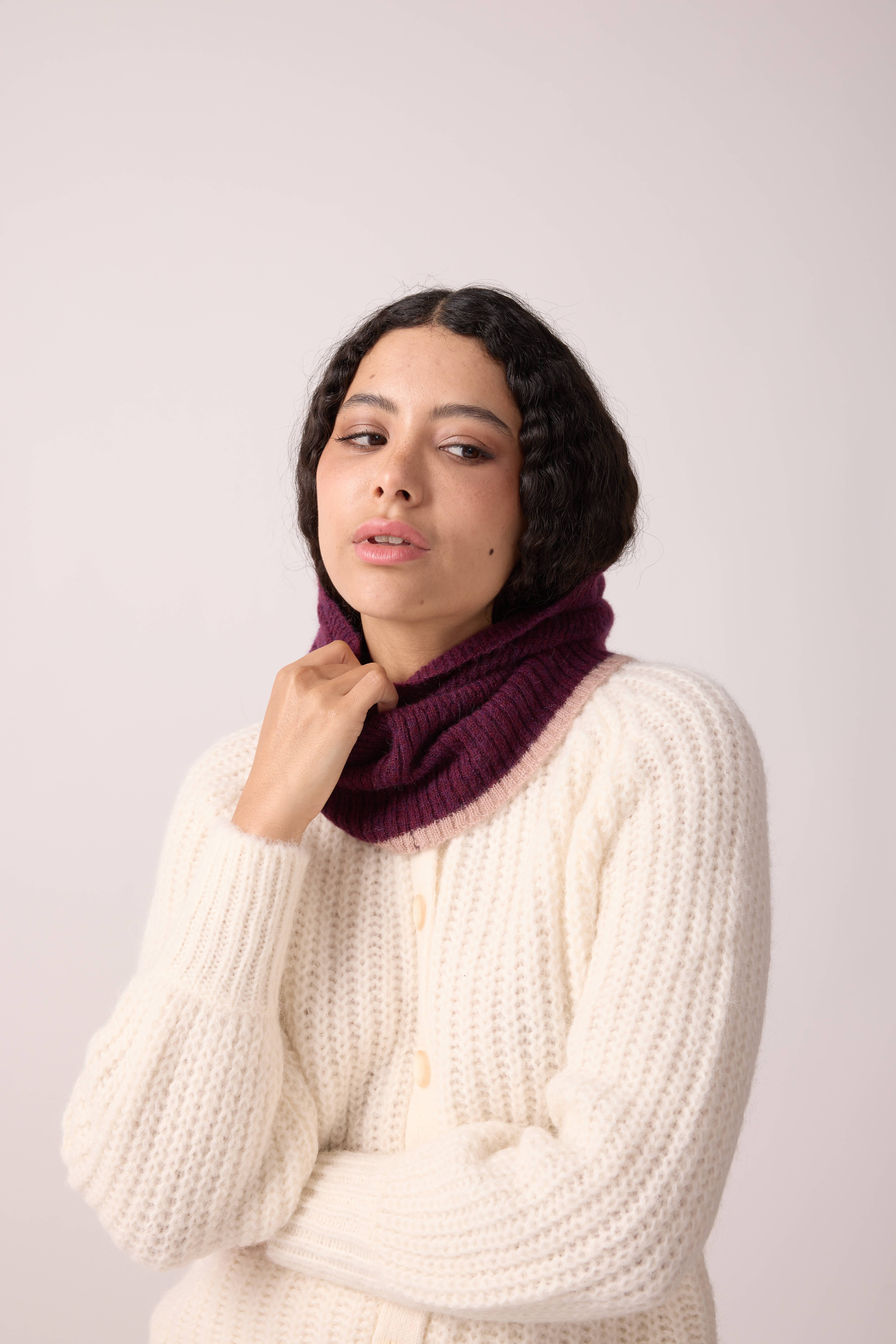 Maradji - Wholesale Balaclava - Women's - ALPACA WOOL BALACLAVA COZY FIG AND MOCHA6