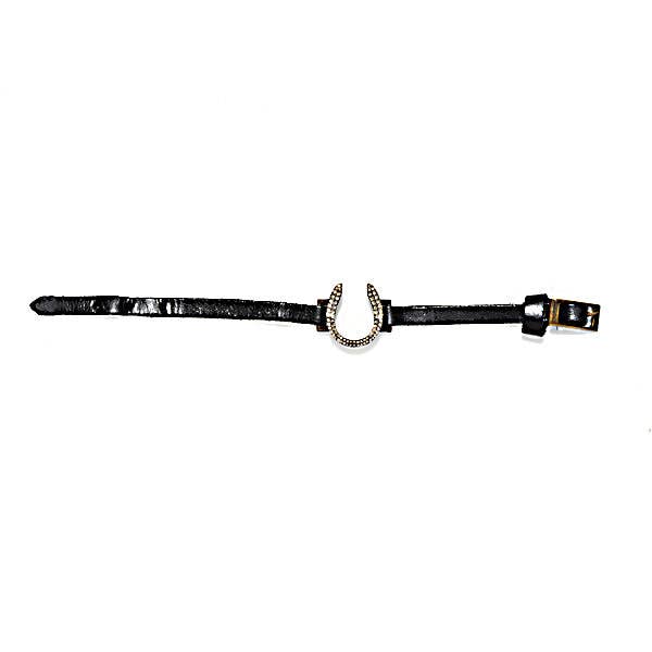 Rebel Designs Accessories - Wholesale Charm/Dangle Bracelet - Skinny Horseshoe Crystal Leather Bracelet