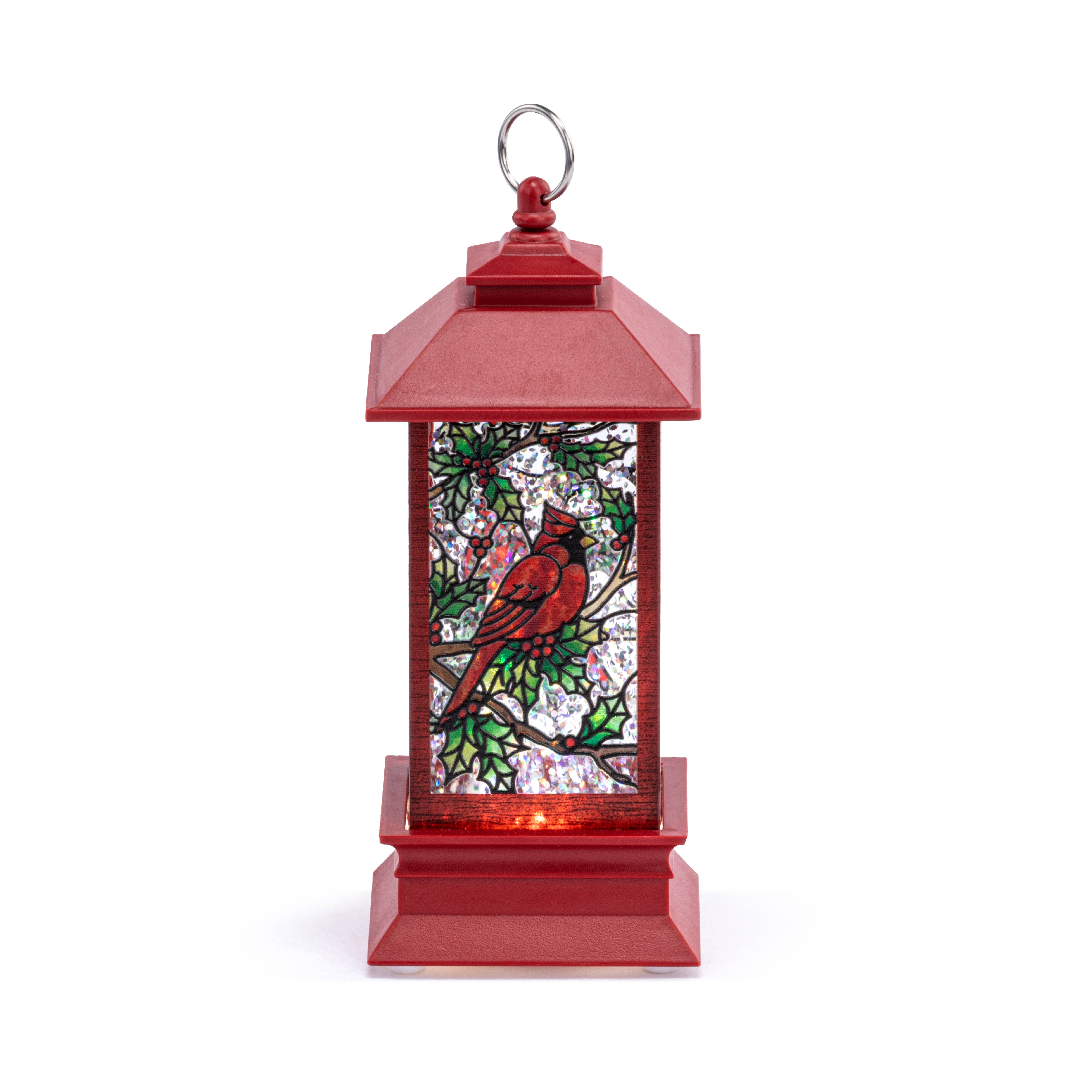 DEMDACO - Wholesale Christmas Decoration - Red Cardinal Lit Lantern - 2x5in