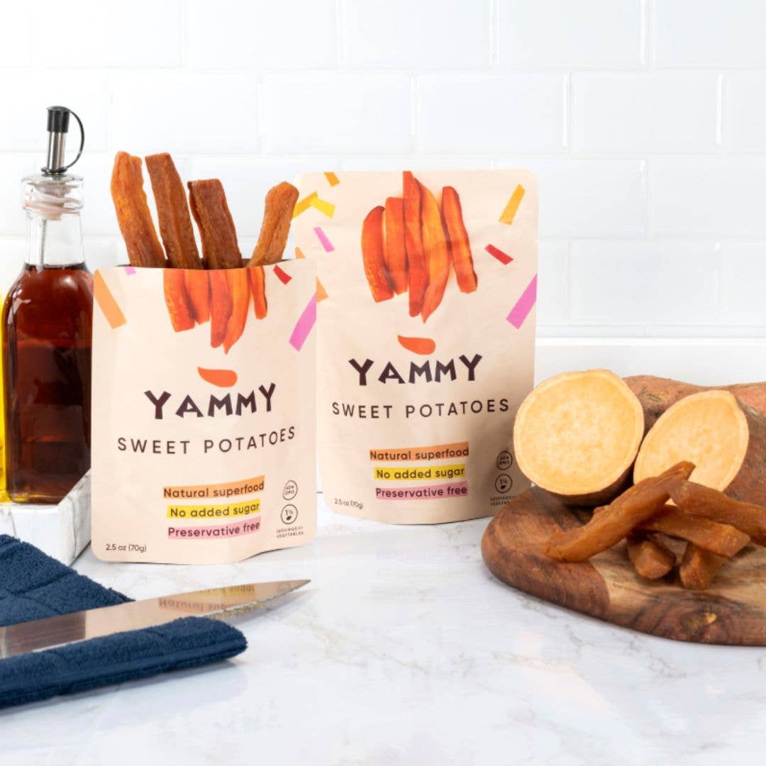 Yammy - Wholesale Dried/Dehydrated Fruit - Dried Sweet Potato Sticks Snack Pack: Gluten Free, Vegan1