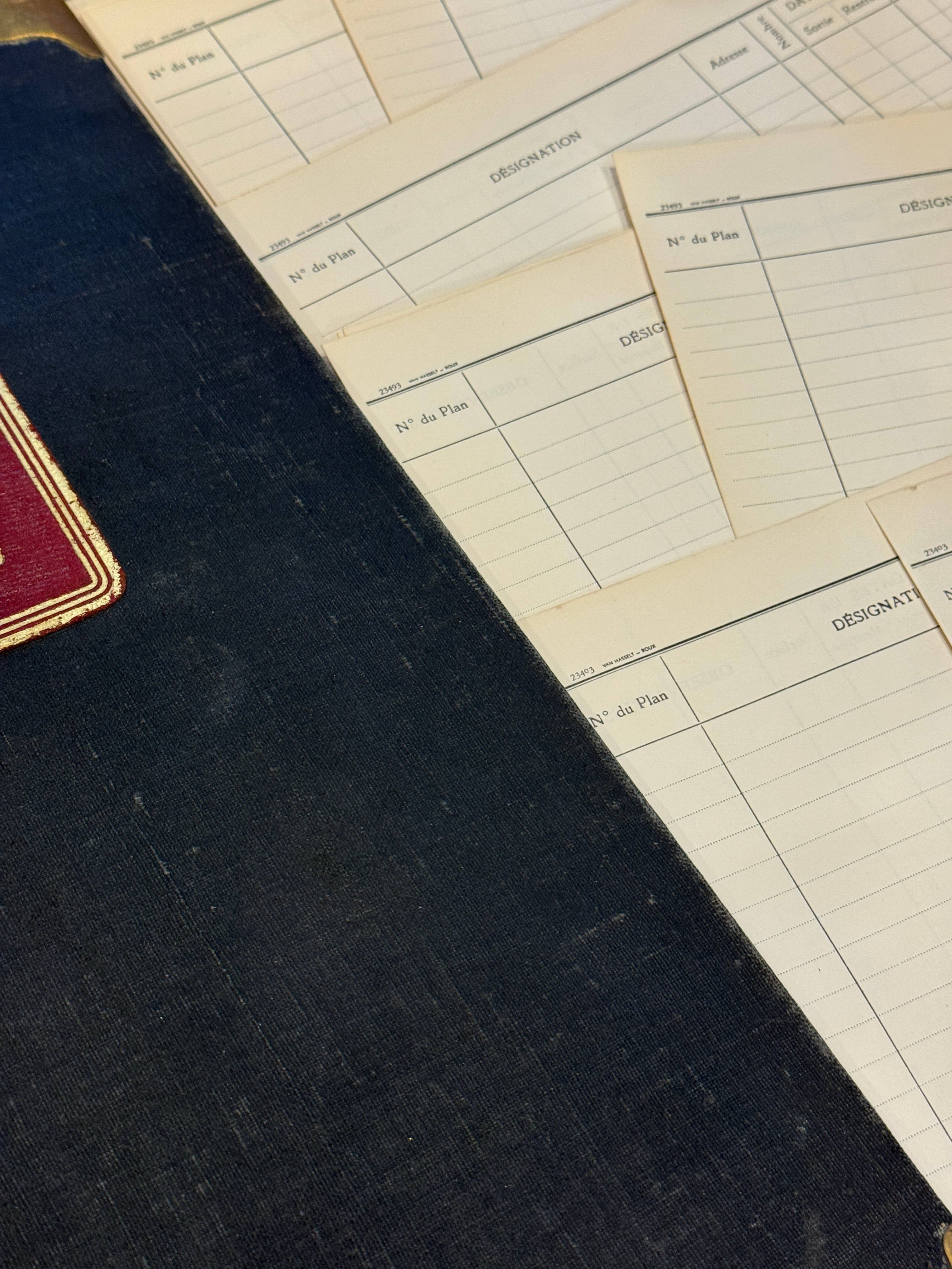 Monahan Papers – Engroshandel Display til forhandlere – Originale franske regnskabsbogsider fra 1850'erne, bundter sæt/54