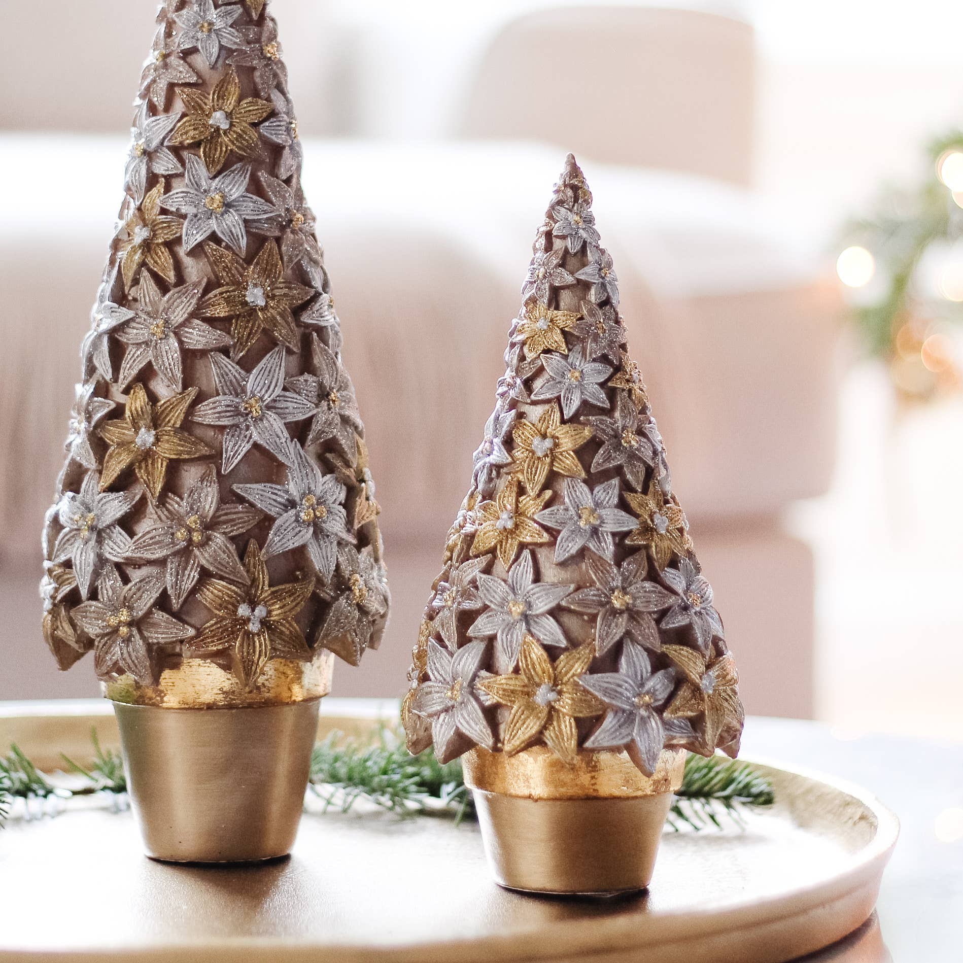 Dekorasyon Gifts  Decor - Wholesale Christmas Decoration - Stargazer Cone Tree (Dark Champagne)2