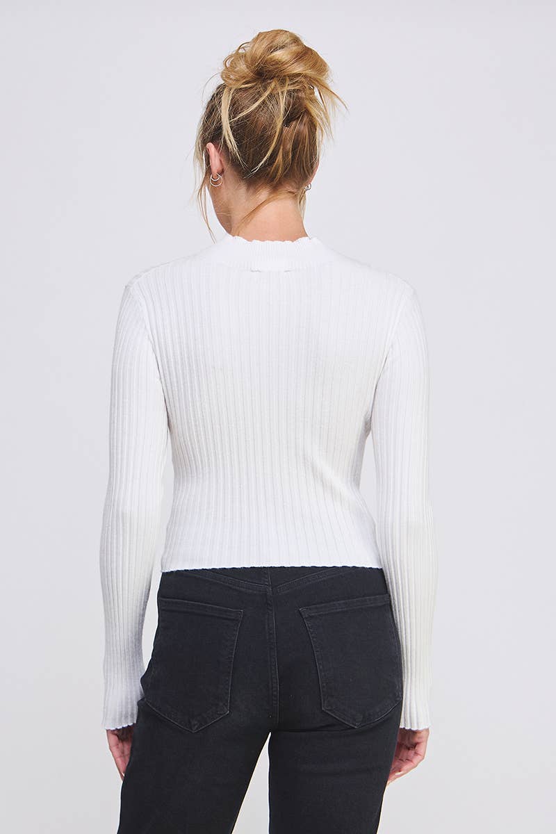 Allie Rose - Wholesale Knit Top - Women's - Fine Gauge Asymmetrical Mock Neck14