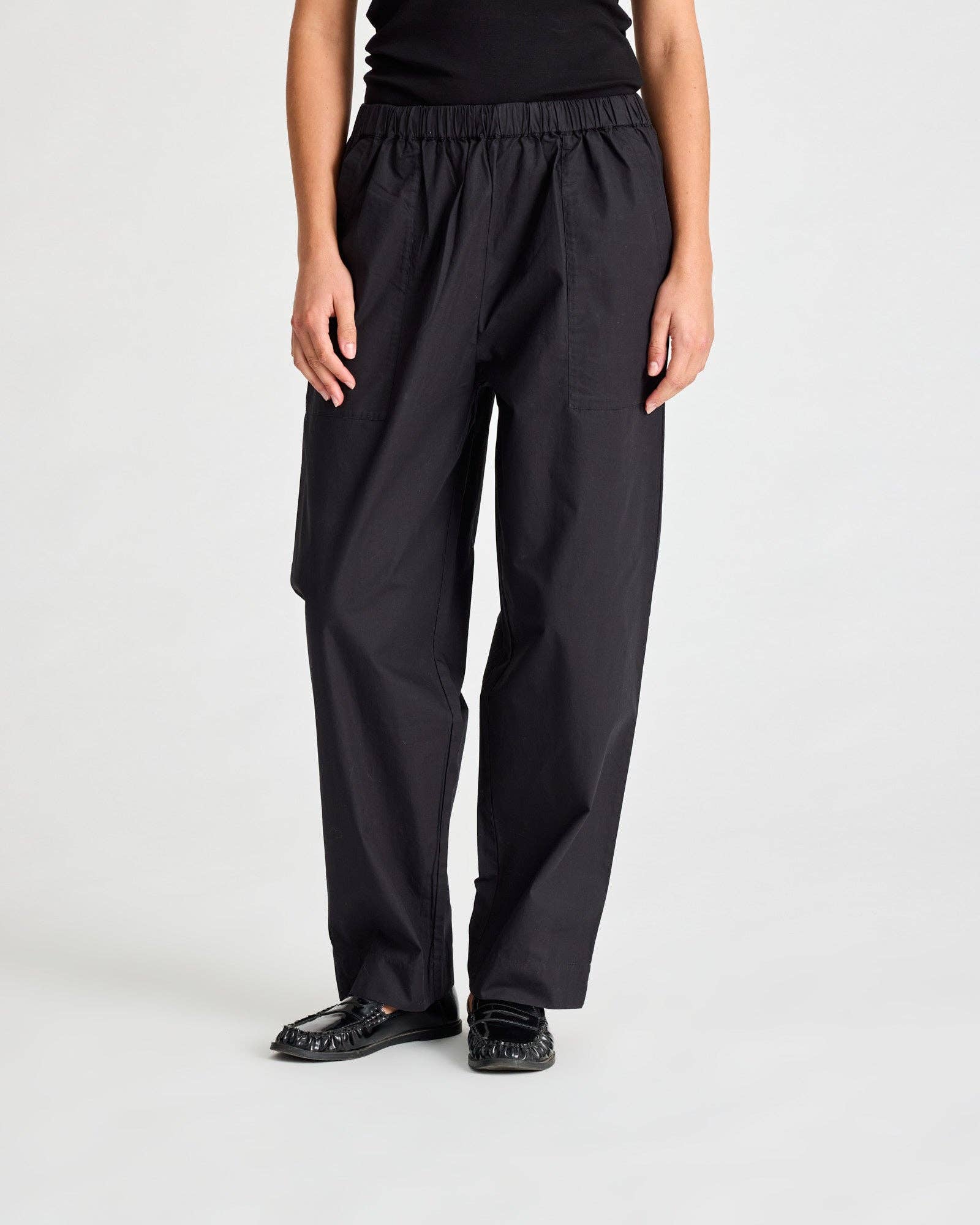 gai-lisva – wholesale Pants – Women's – Jasmin Poplin Pants GOTS - Black1