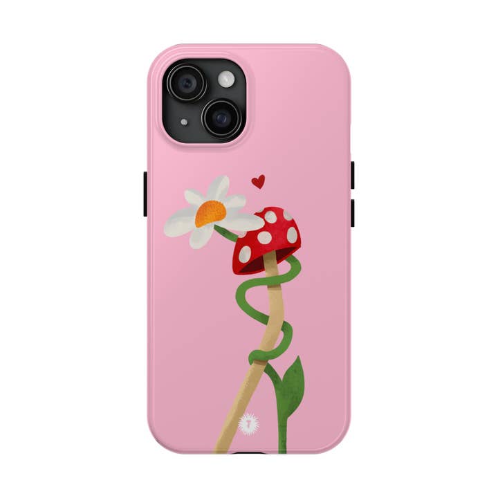Funda de teléfono rosa claro con forma de hongo x Daisy Luv para venta al por mayor de Thursday’s Child Creative Studio