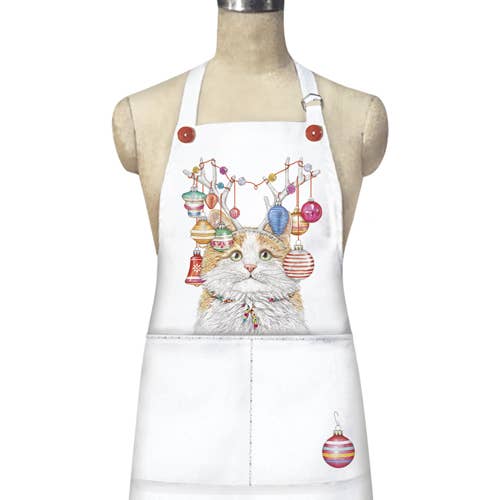 Cat Holiday Antlers Loose Apron for wholesale by Mary Lake-Thompson Ltd.