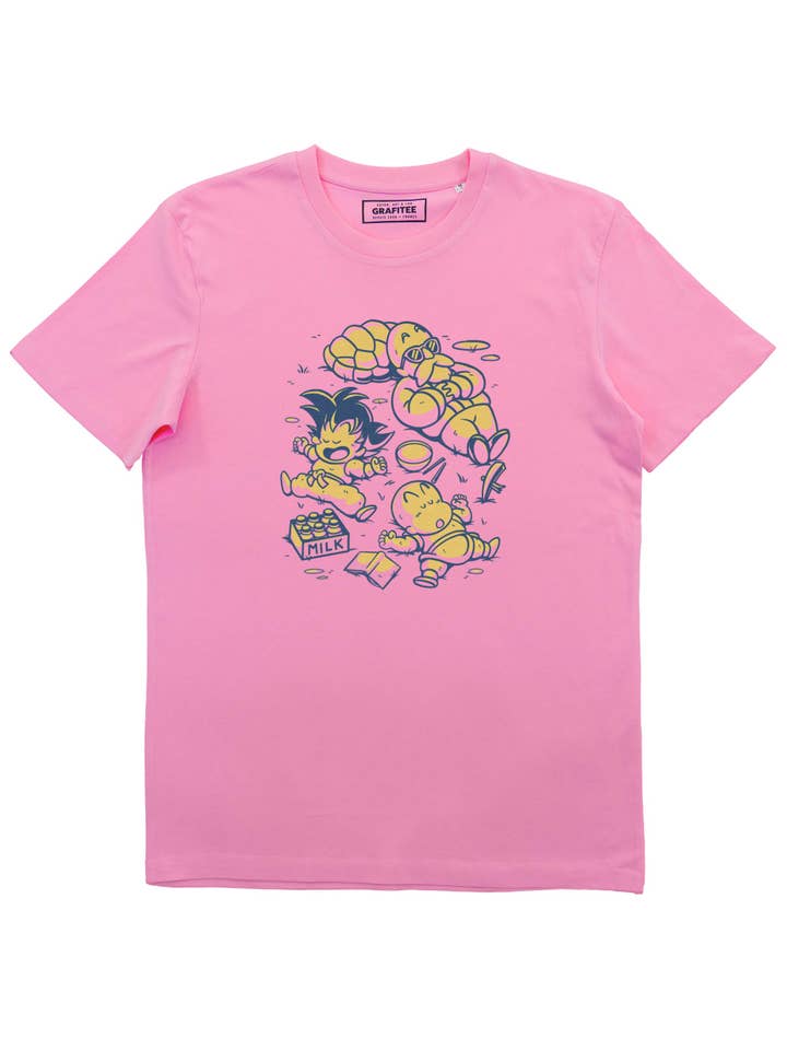 Pink Kame Sennin Training T-shirt - Japanese Manga Tee-shirt for wholesale on Faire