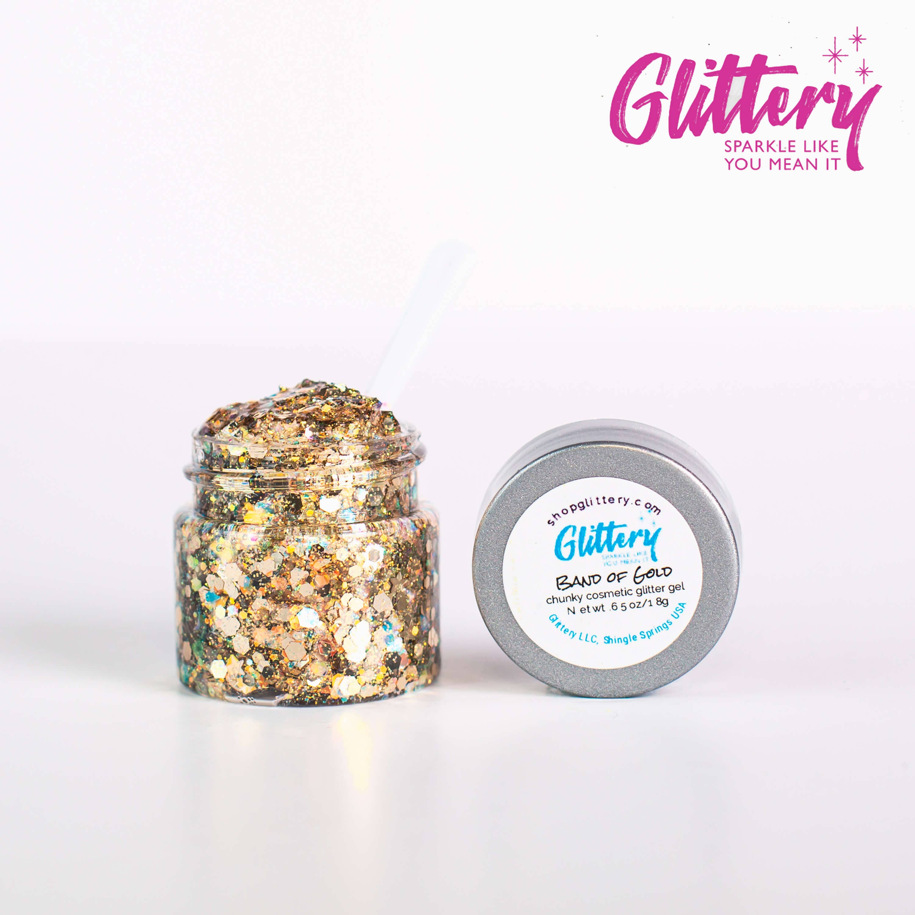 Glittery - Edible, Cosmetic and Biodegradable Glitter Products - Vente Paillettes pour le corps - Coffret mixte de 50 gels pailletés pour visage et corps7