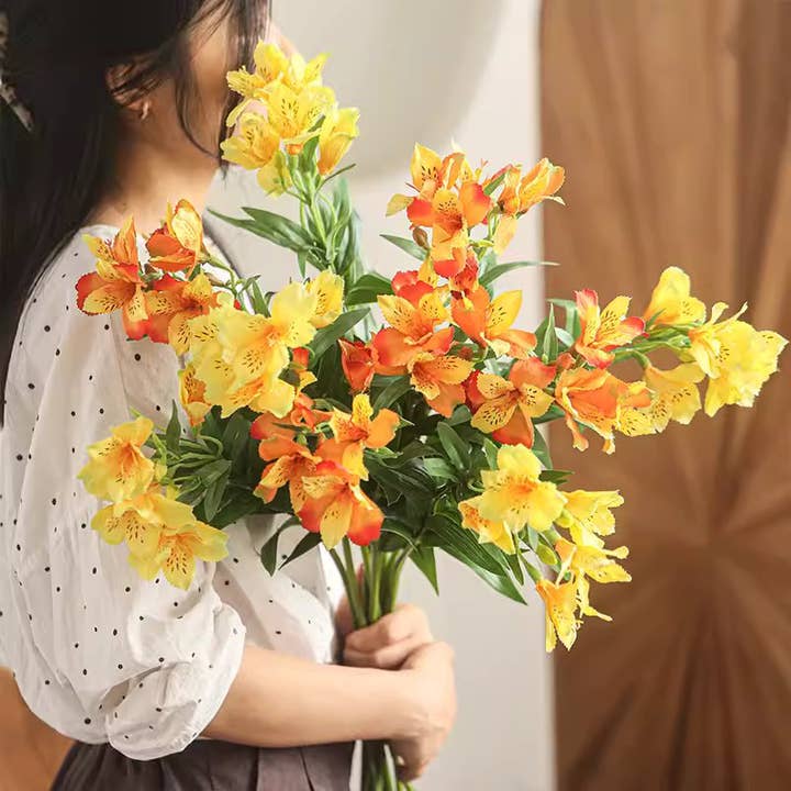 Rustic Reach - Wholesale Artificial Flowers - Artificial Peruvian Lily Stem 29.5" Tall