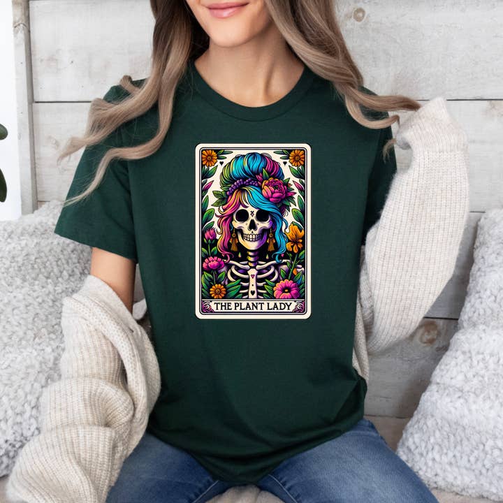 The Plant Lady Tarot Card Tee - Funny Sarcastic Spiritual for wholesale by The Tiny Closet