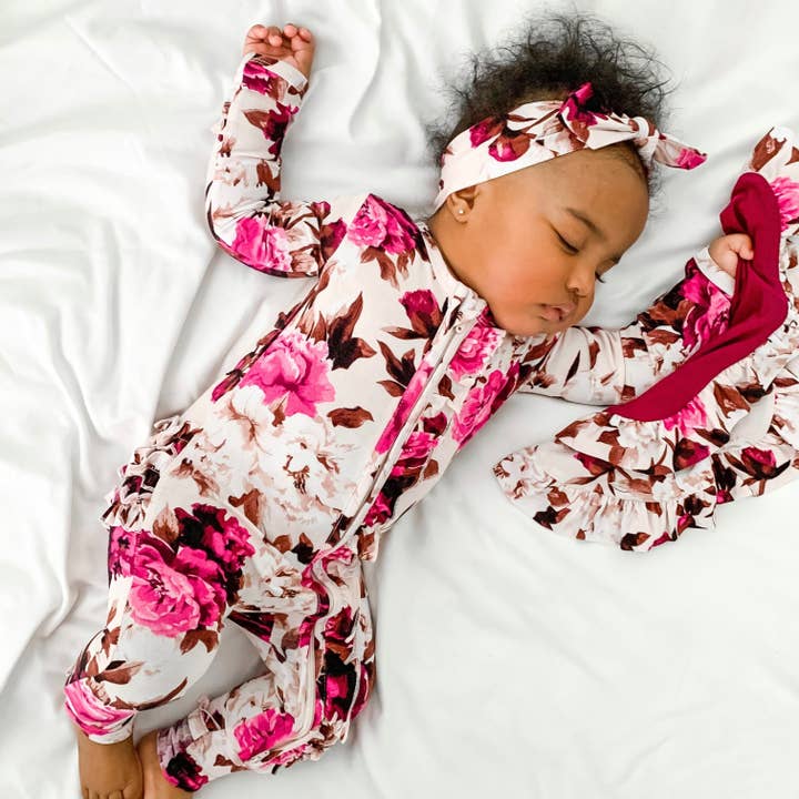 Gigi and Max - Wholesale Fashion Headband - Baby - Norah Floral Topknot Headband Bamboo Baby Hair Accessory 1