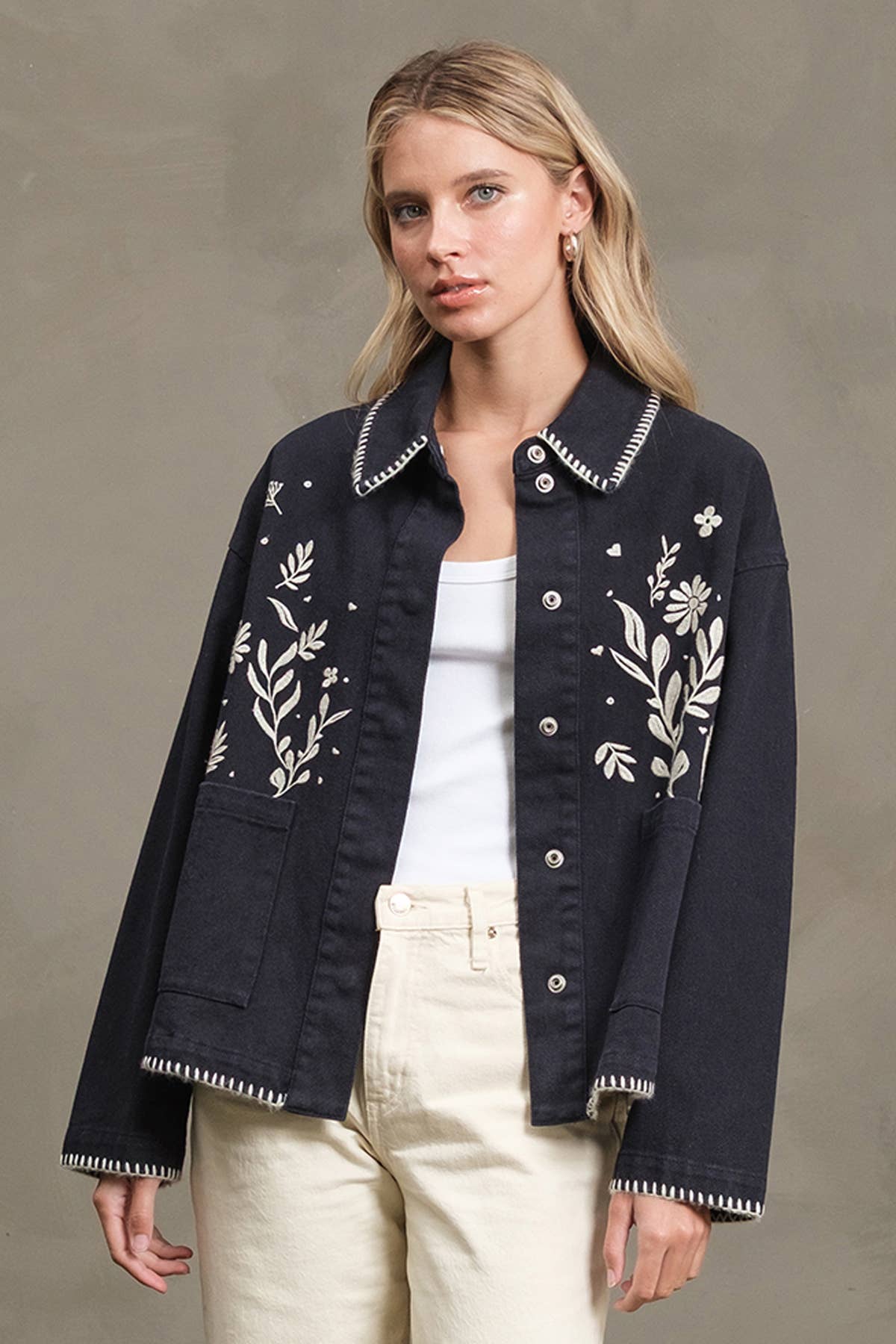 RAISONNEL - Wholesale Jacket - Women's - Embroidered Folk Jacket - RJ10758