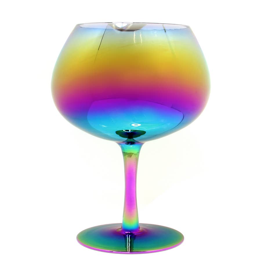 Glass DOF with Lid and Straw- Iridescent by Slant Collections