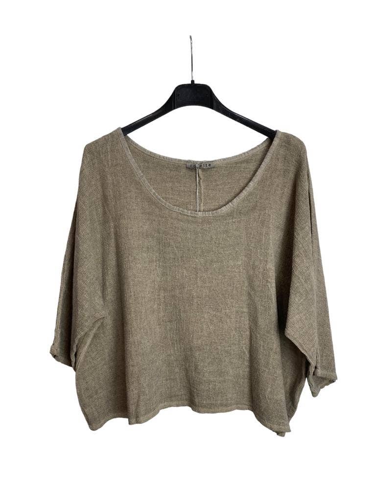 la maison des fibres naturelles – wholesale T-shirt – women's – TOP 3791 90% COTTON 10% LINEN5