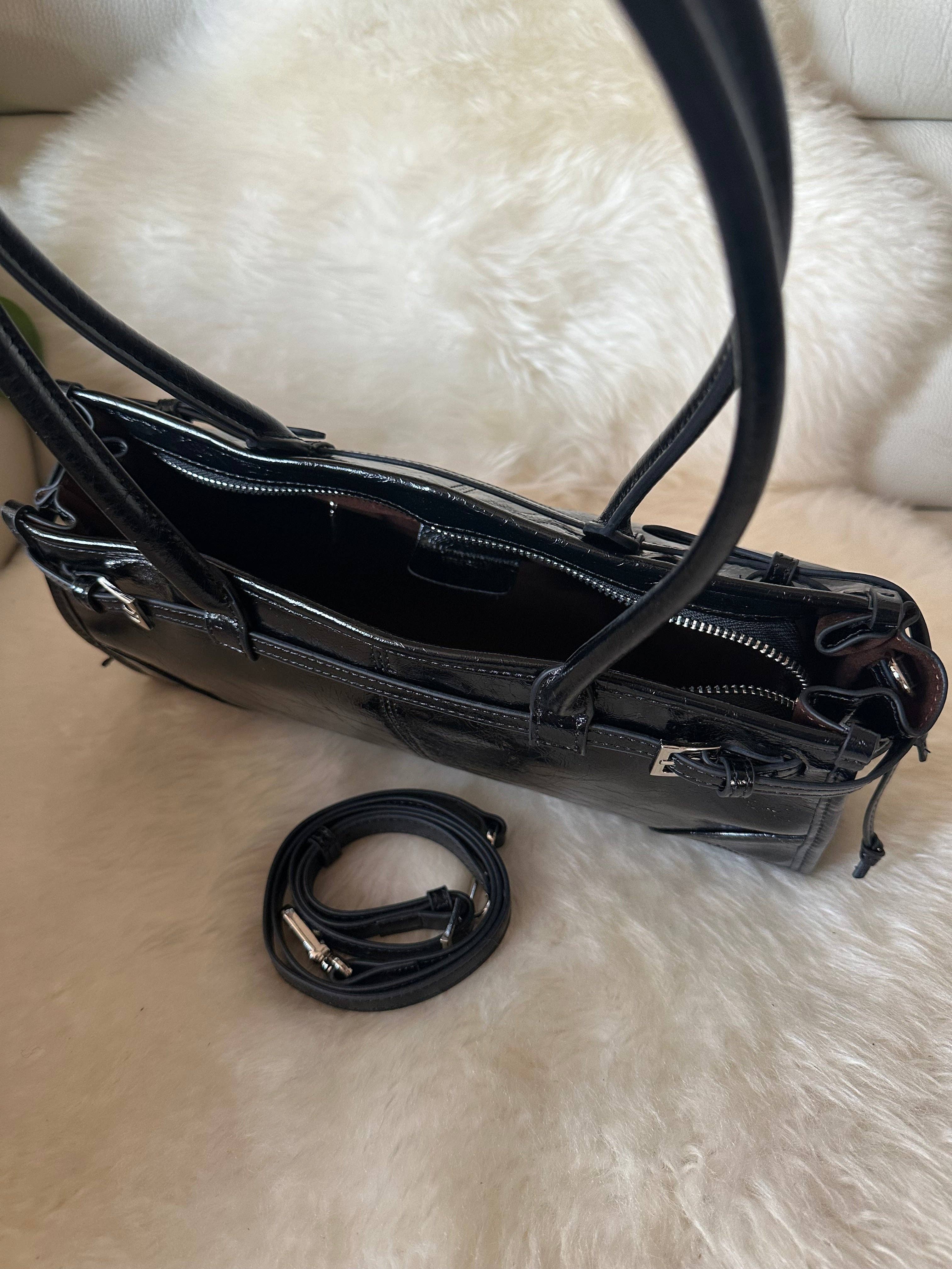 Zhade – Bolsa de ombro – Mulher por atacado – ASTRID - Bolsa de couro genuíno brilhante4