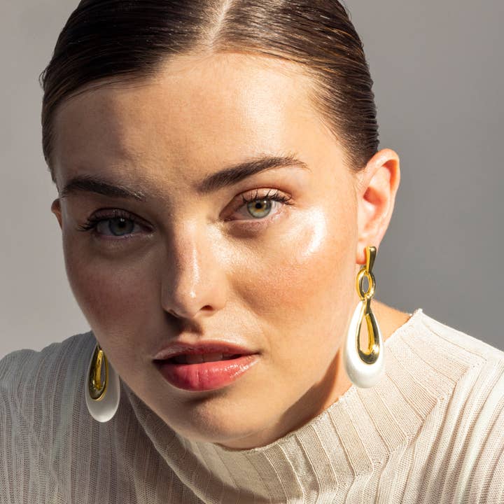 Luxenter – Großhandel Ohrhänger – Pendientes aus 18k Gelbgold - Humola1