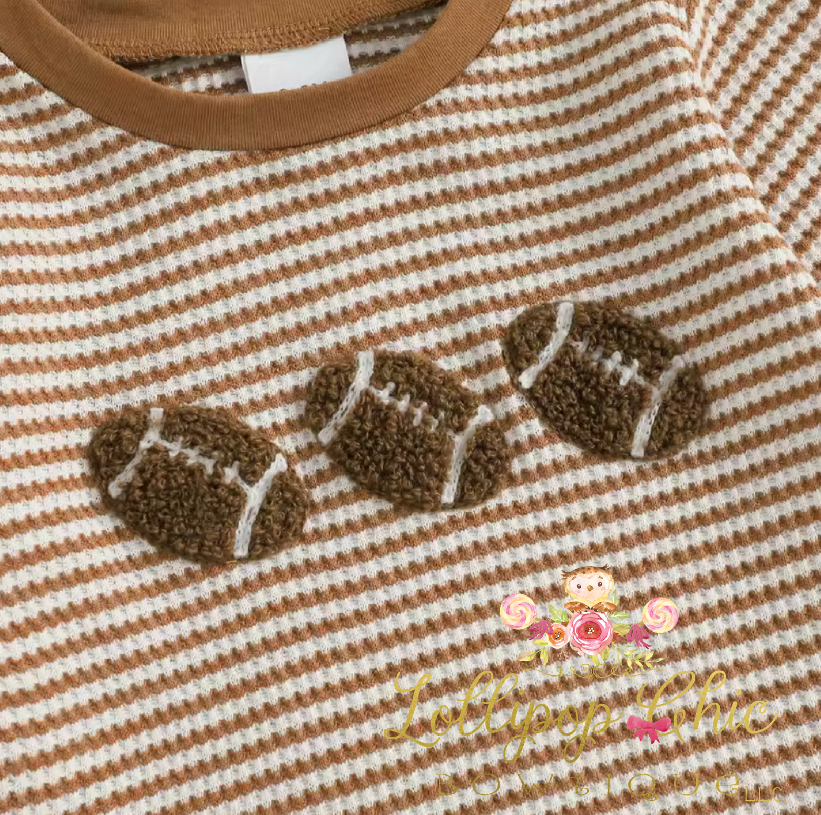 Lollipop Chic Bowtique LLC - Vente Ensemble haut et pantalon – bébé - Grenouillère de football pour bébé garçon et tout-petit vêtements d'automne pour bébé3