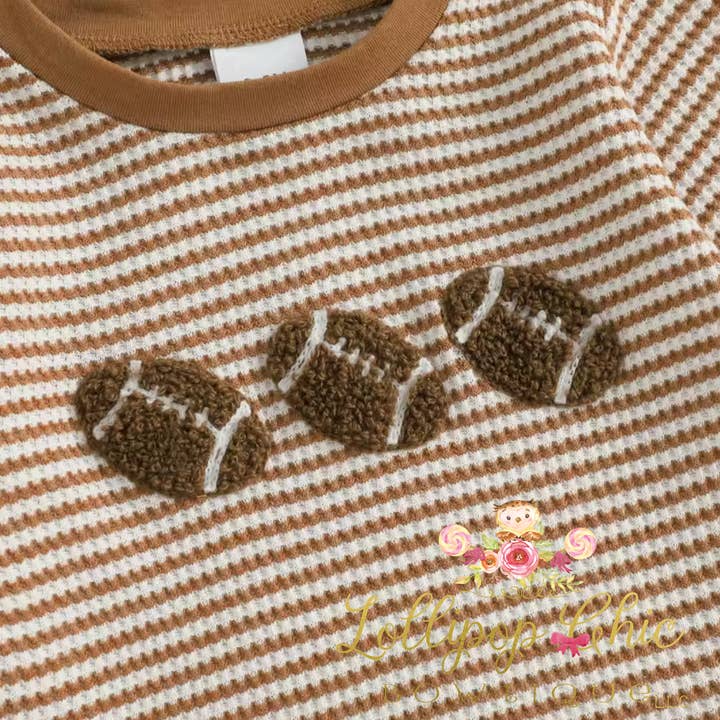 Lollipop Chic Bowtique LLC - Wholesale Top & Pant Set - Baby - Baby Boy and Toddler Football Onesie Fall Baby Clothes3