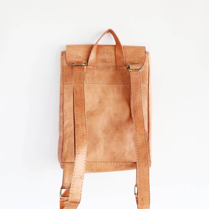 Jubilee Trading Co. | Ethical Trade Decor + Accessories - Wholesale Backpack - Women's - Rosa Backpack - Leather Backpack Purse5