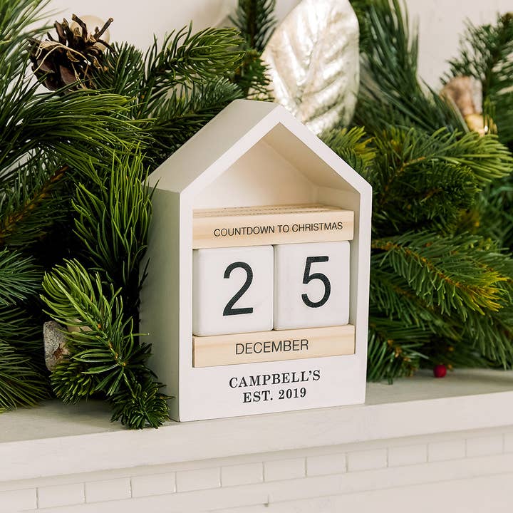 Weddingstar Inc. - Wholesale Advent Calendar - Personalized Wooden Block Countdown Calendar - Custom Text