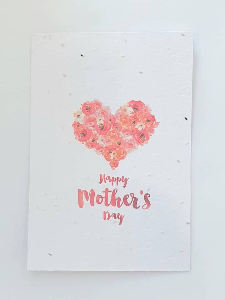 Tarjeta Regalo Día de la Madre con semillas - Corazón para venta al por mayor de Bare & Co.