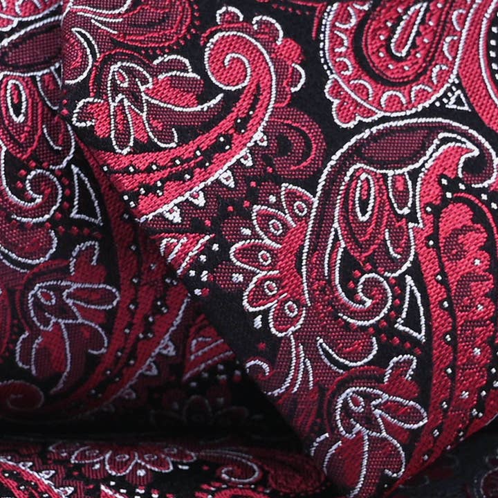 Brian Oak Limited – wholesale Necktie – Men’s – Red Paisley Silk Tie3