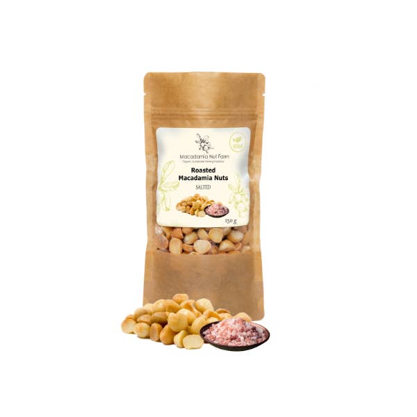 Macadamia Nut Farm – Frutos secos por atacado – Nozes de macadâmia assadas salgadas 250