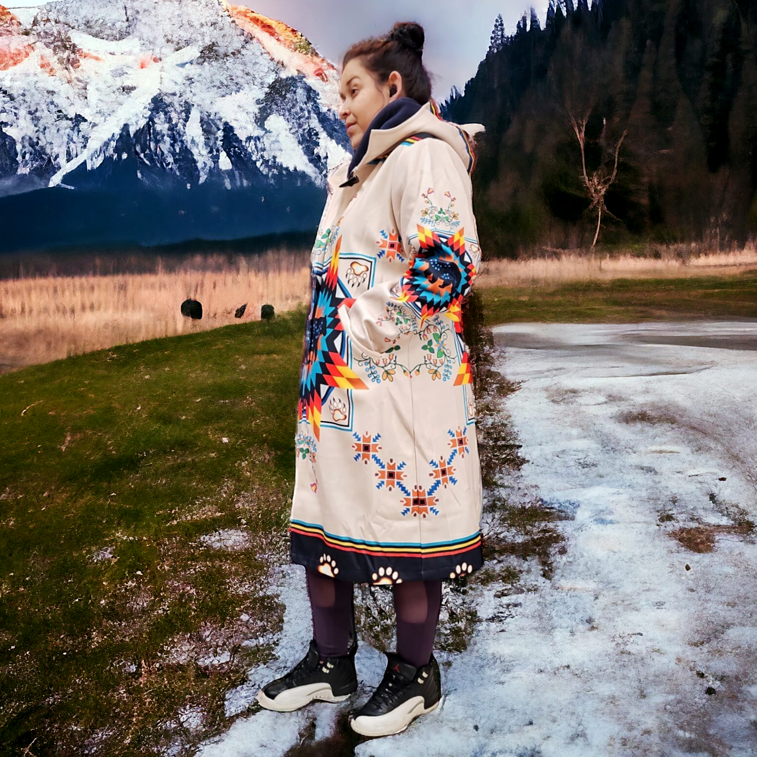 OldTribes - Wholesale Coat - Women's - OLDTRIBES™ Bear - Beige Long Coat1