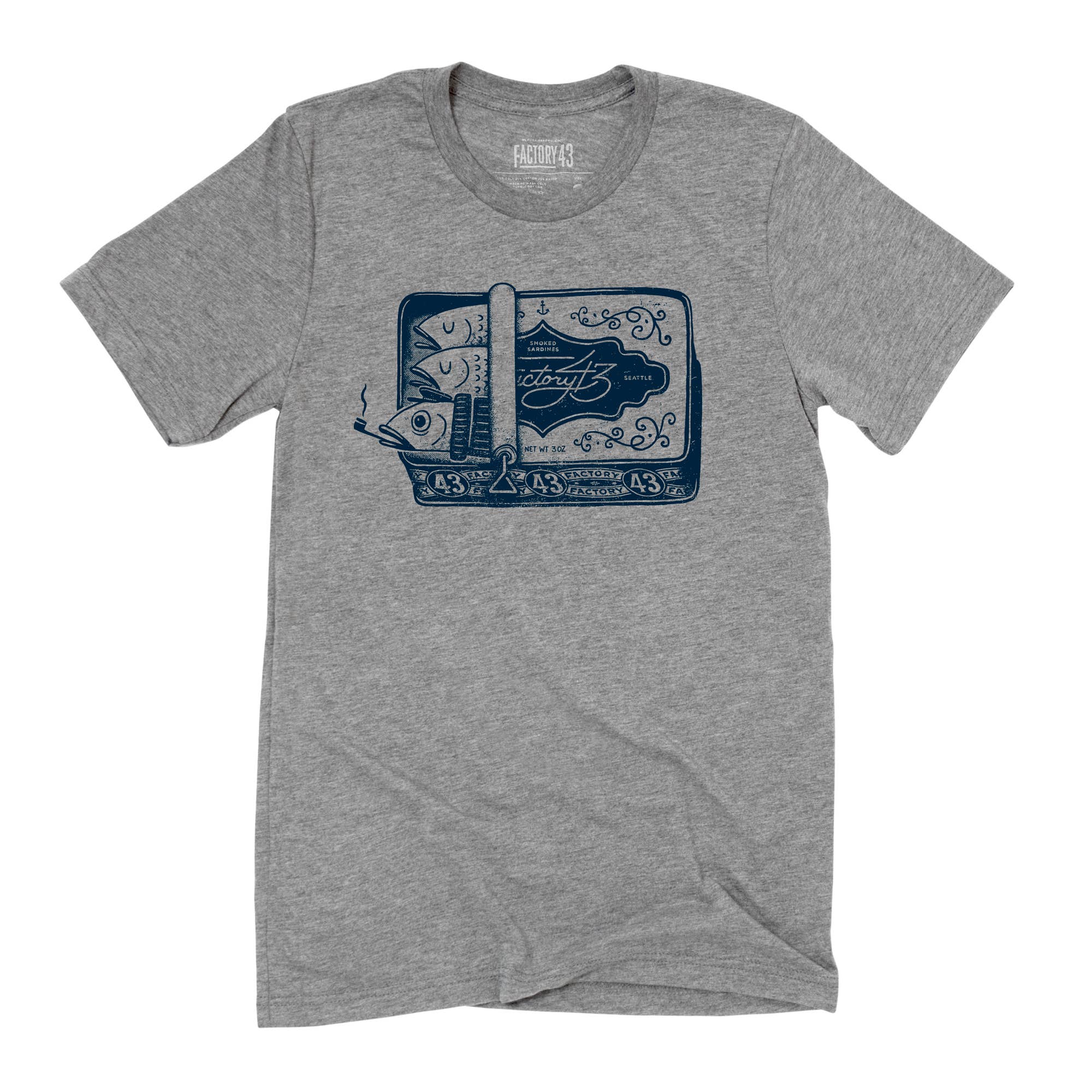 Factory 43 - Wholesale T-shirt met print - Uniseks - Sardines1