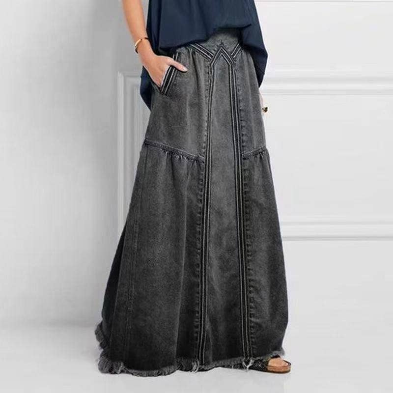 Miss Sparkling – wholesale Skirt – Women’s – Maxi denim skirt2