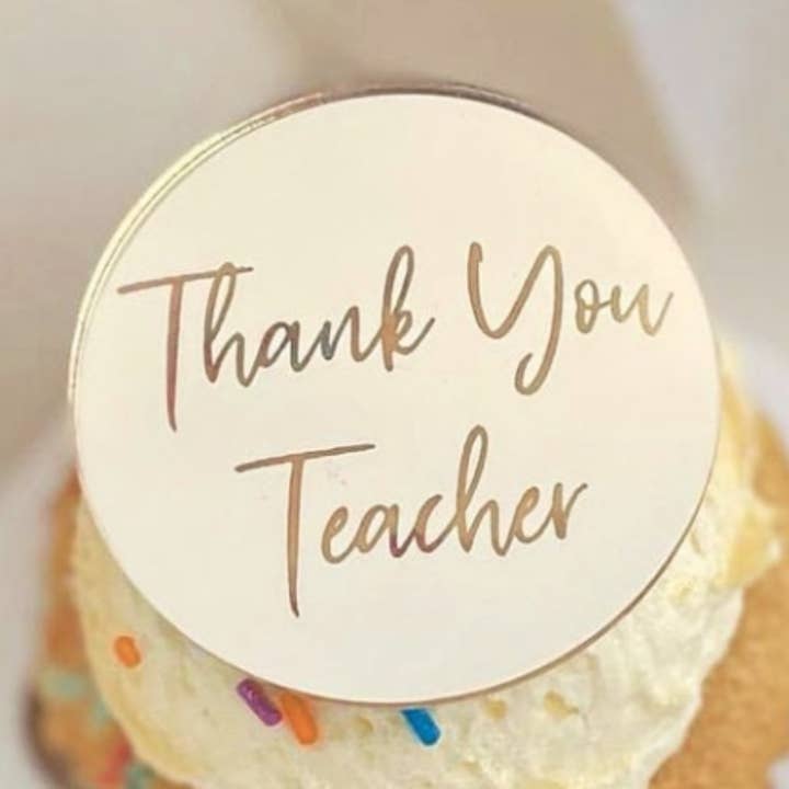 Small 35mm Personalised Engraved Acrylic Disc for wholesale by Harwill and Fox