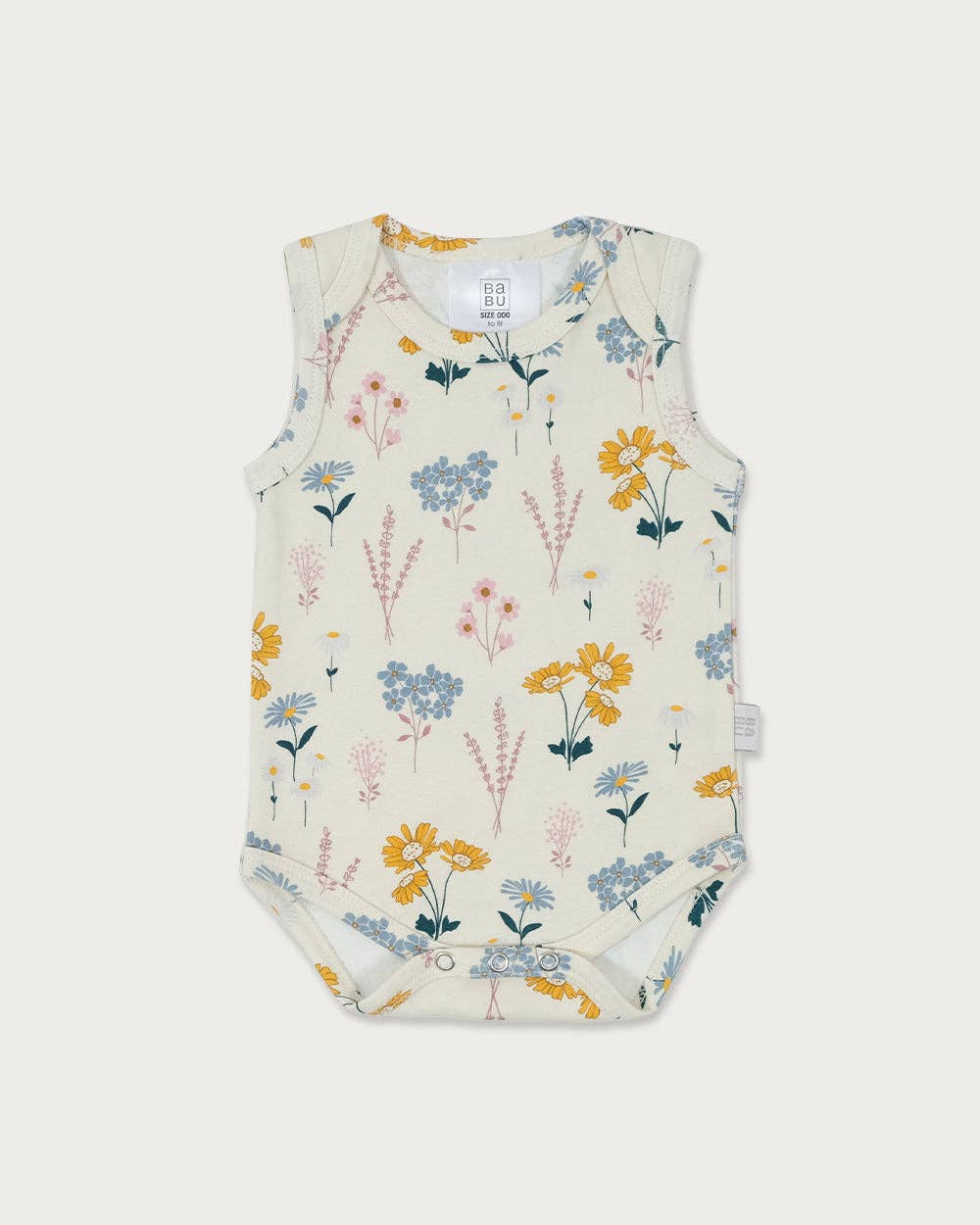 Babu - Wholesale Bodysuit (Non-Footed) - Baby - Organic Cotton Lycra Singlet Bodysuit3