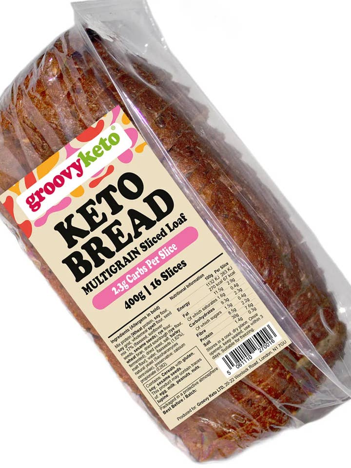 Low Carb Keto Bread Sliced Loaf - 400g - 2.3g per Slice for wholesale by Groovy Keto