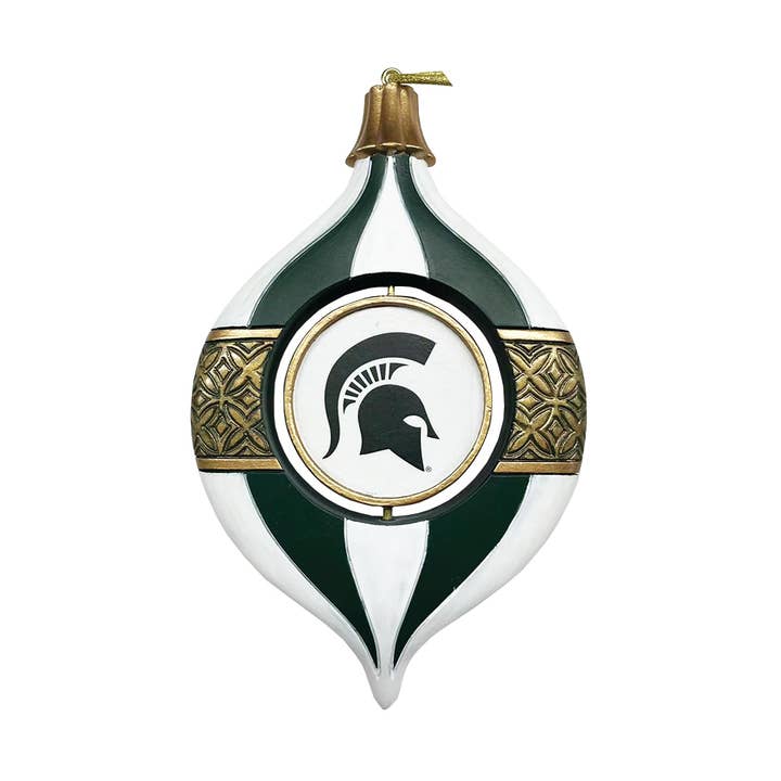 5.5"  Michigan State Spinning Bulb Ornament for wholesale by Santa’s Workshop Inc.