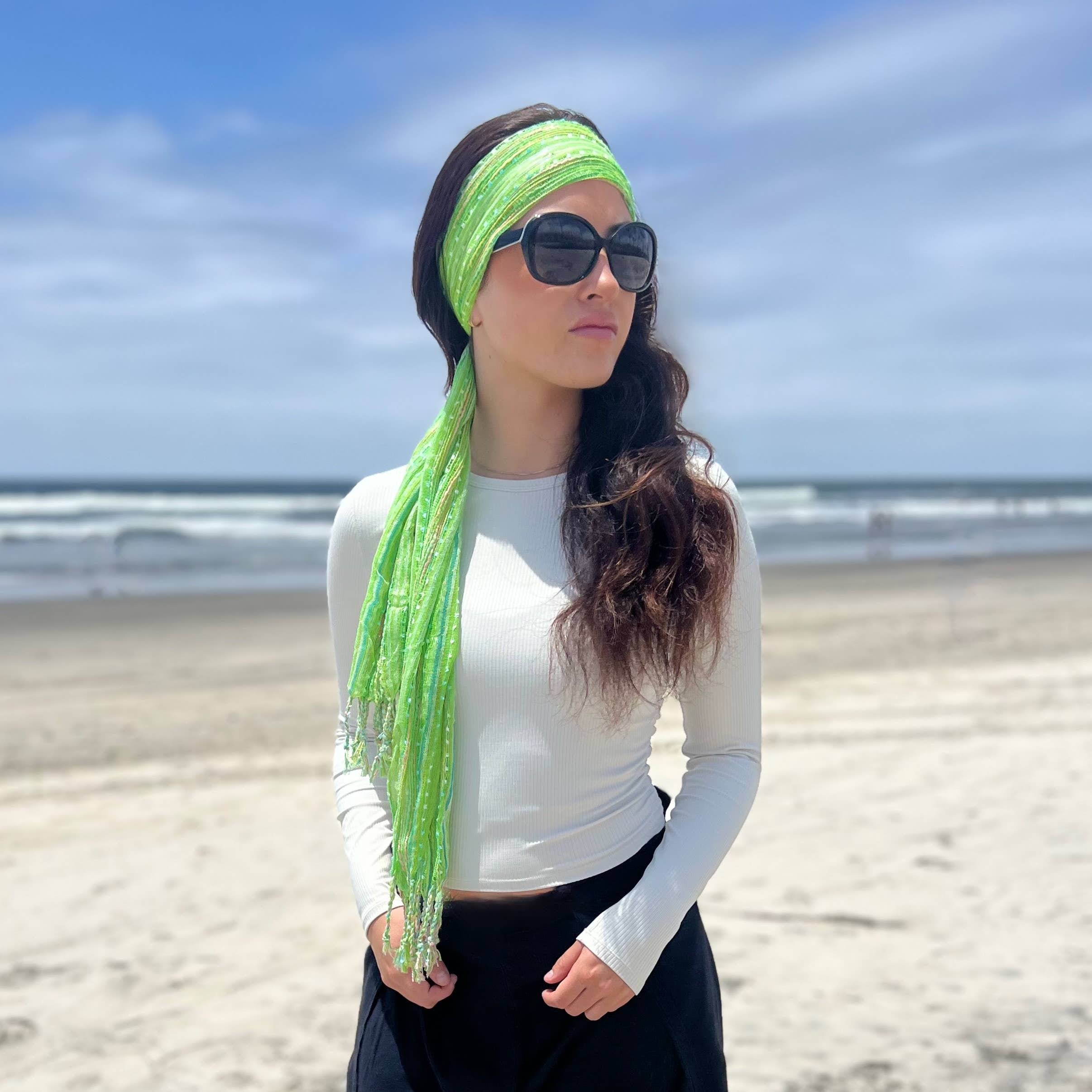 Humble Hilo – wholesale Scarf – Women's – Humble Hilo Multicolored Thread Artisan Scarf40