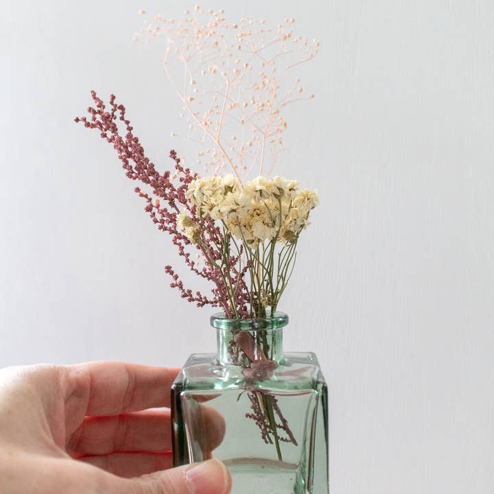 Gather Goods Co - Cards, Coasters, Tea Towels, Art, Mugs - Wholesale Dried/Pressed Flowers - Micro Dried Flower Arrangement in A Glass Bud Vase11