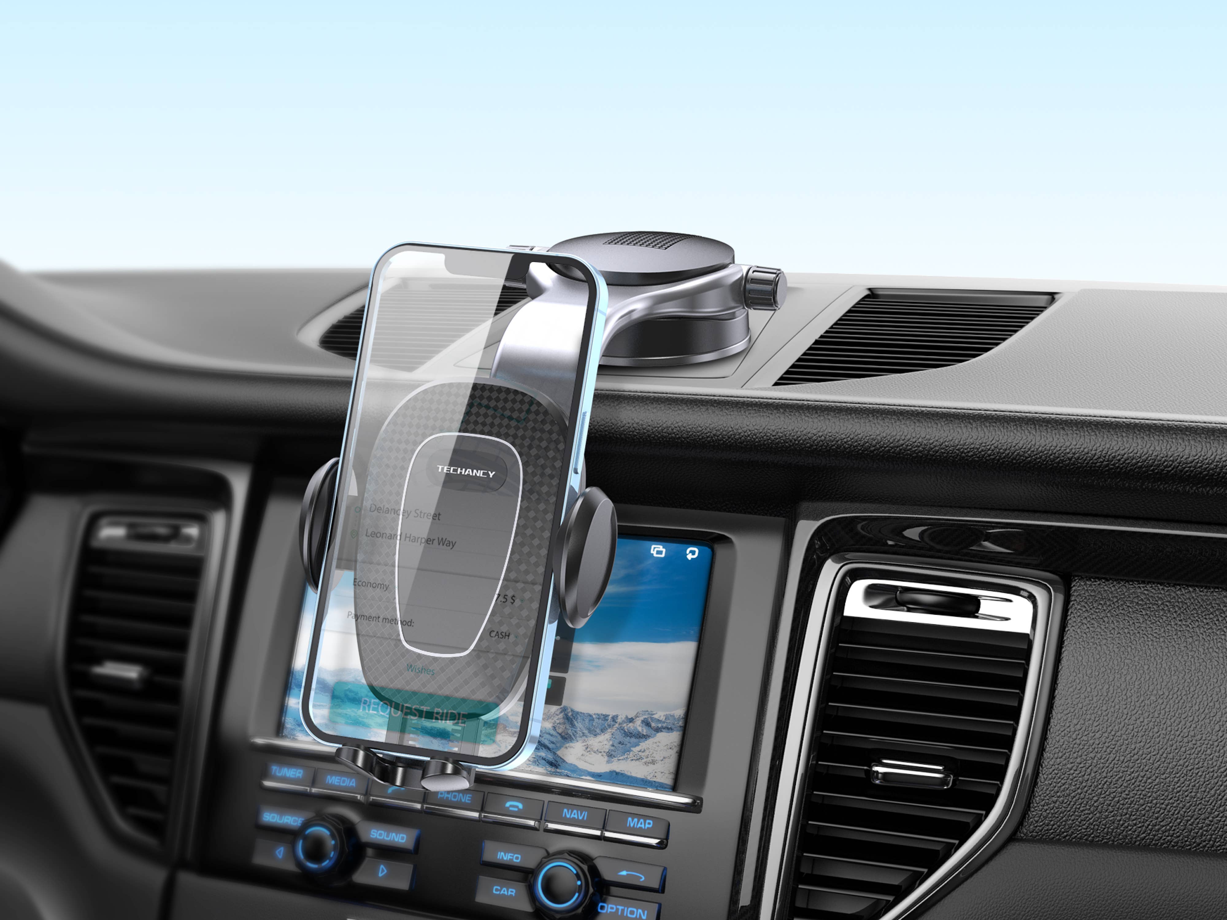 TECHANCY - Wholesale Phone/Tablet Stand - TECHANCY Car Mobile Phone Holder - Hands-Free Driving Mobile1