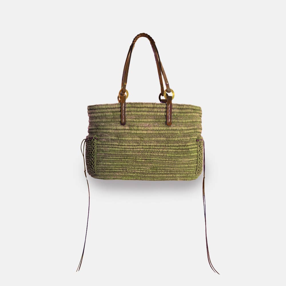 SANS-ARCIDET PARIS – Saco de praia por atacado – Boris SS23 - Saco de ráfia com alça entrançada18